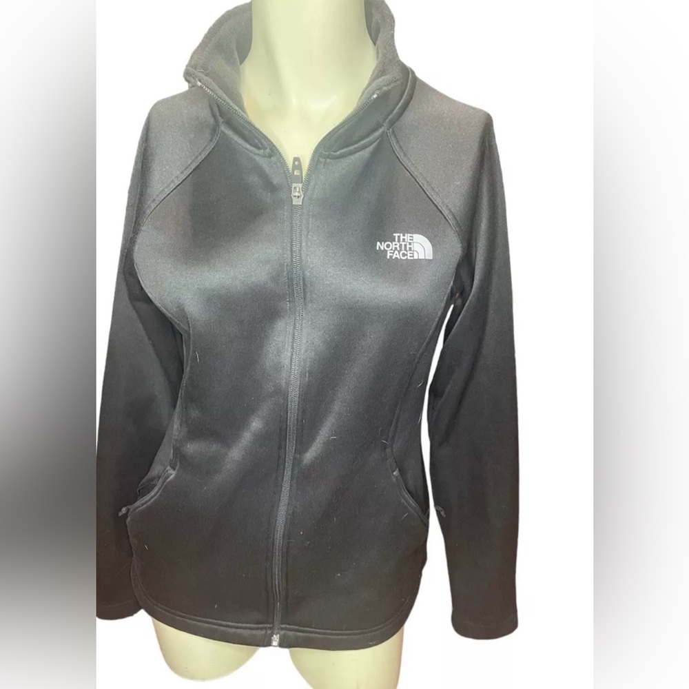 The North Face Size S/P Womens Black  Full Zip Stand Collar Athletic